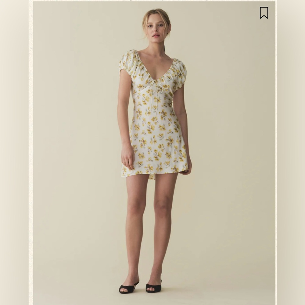 NWT Doen Sera Dress in Gold Frolicking Floral, XS
